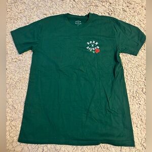 Born X Raised Red Rose Rocker Tee Emerald